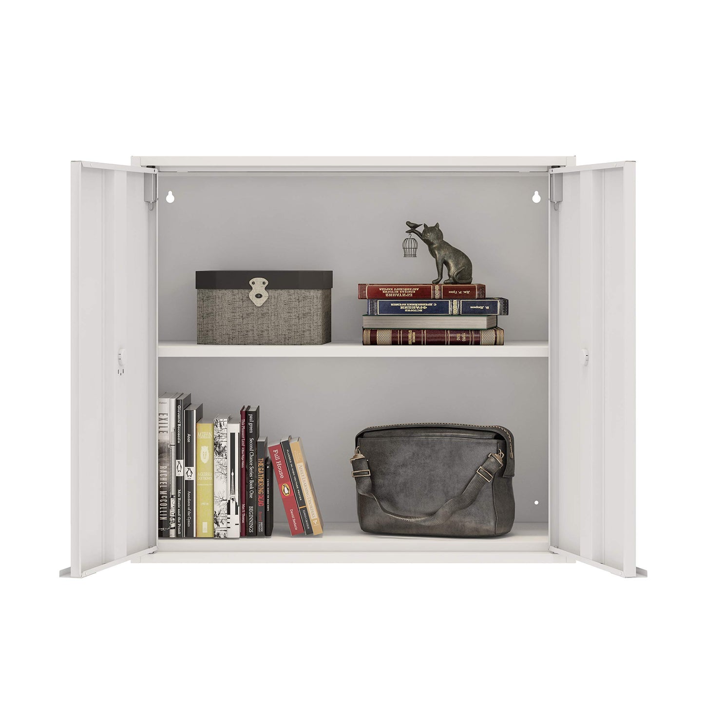 itbe Easy Fit Ready-to-Assemble Multipurpose Two Doors Wall Steel Cabinet Space Organizer
