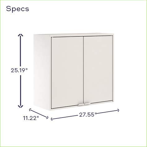 itbe Easy Fit Ready-to-Assemble Multipurpose Two Doors Wall Steel Cabinet Space Organizer