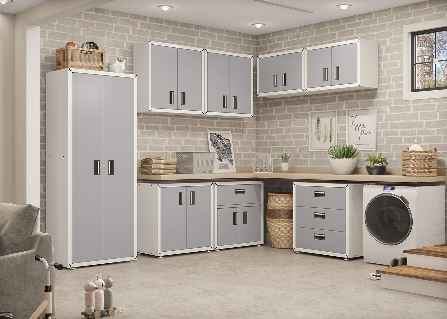 itbe for Home Ready-to-Assemble Steel Cabinet with Two Doors