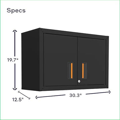 itbe for Home Ready-to-Assemble Small Wall Steel Cabinet 2 Doors