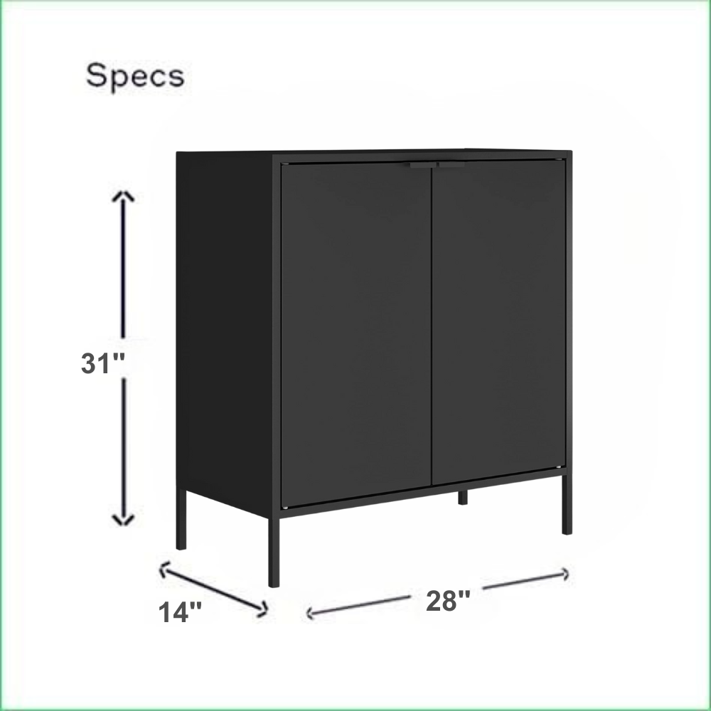 itbe Modern Cabinet with Doors – Sideboard and Buffet for Kitchen, Living Room, Dining Room, Entryway, Laundry Room – Steel Accent Cabinet with Shelves & Powder-Coated Finish