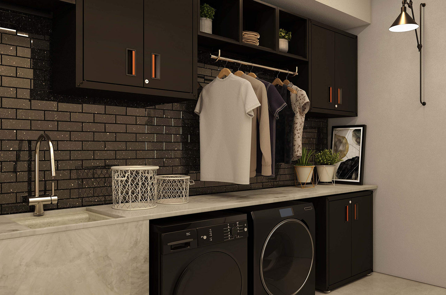 itbe for Home Ready-to-Assemble Wall Steel Cabinet with Two Doors