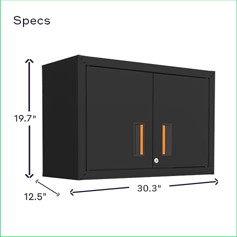 itbe for Home Ready-to-Assemble Small Wall Steel Cabinet 2 Doors