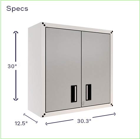 itbe for Home Ready-to-Assemble Wall Steel Cabinet with Two Doors