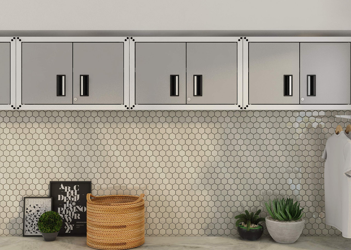 itbe for Home Ready-to-Assemble Small Wall Steel Cabinet 2 Doors