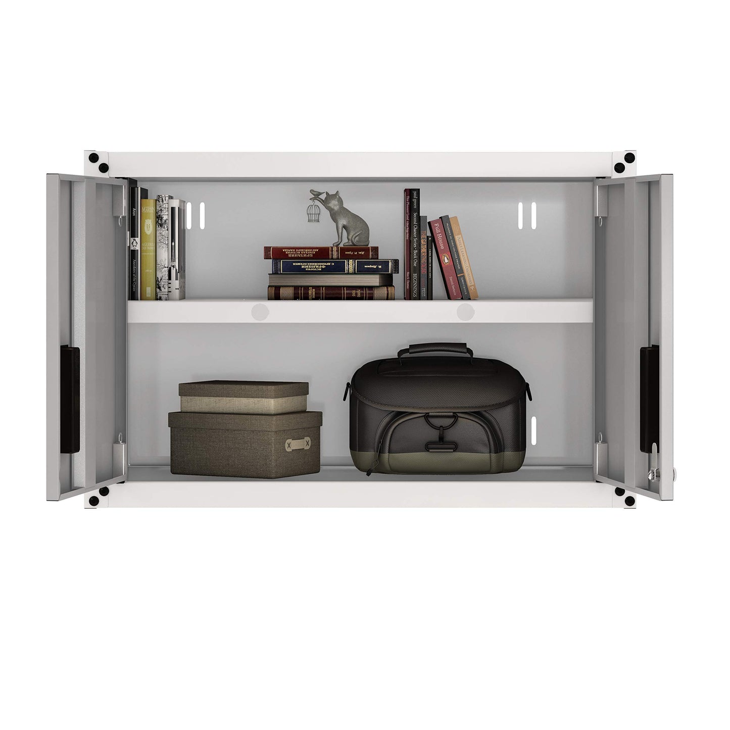itbe for Home Ready-to-Assemble Small Wall Steel Cabinet 2 Doors