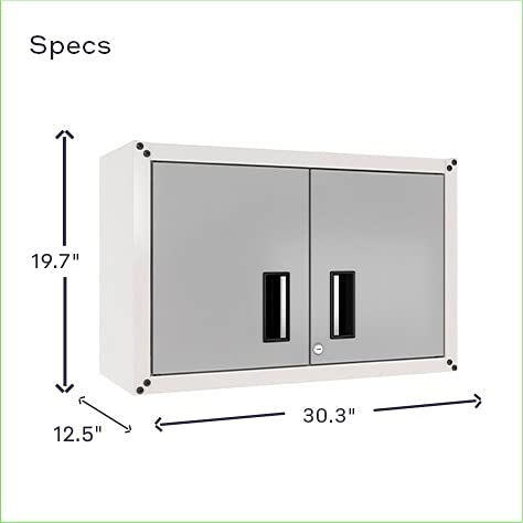 itbe for Home Ready-to-Assemble Small Wall Steel Cabinet 2 Doors