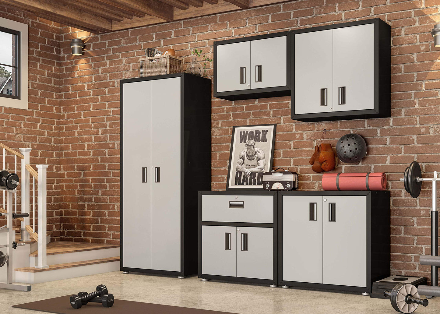 itbe for Home Ready-to-Assemble Steel Cabinet with Two Doors