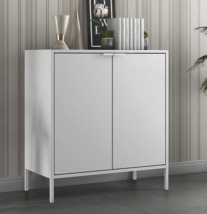 itbe Modern Cabinet with Doors – Sideboard and Buffet for Kitchen, Living Room, Dining Room, Entryway, Laundry Room – Steel Accent Cabinet with Shelves & Powder-Coated Finish