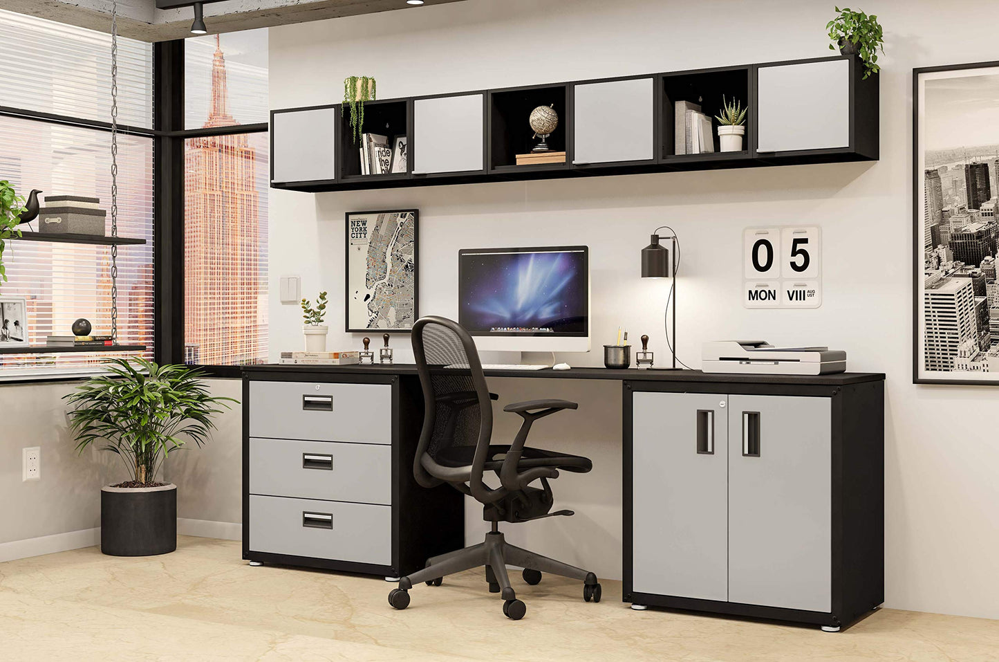 itbe for Home Ready-to-Assemble Steel Cabinet with Two Doors