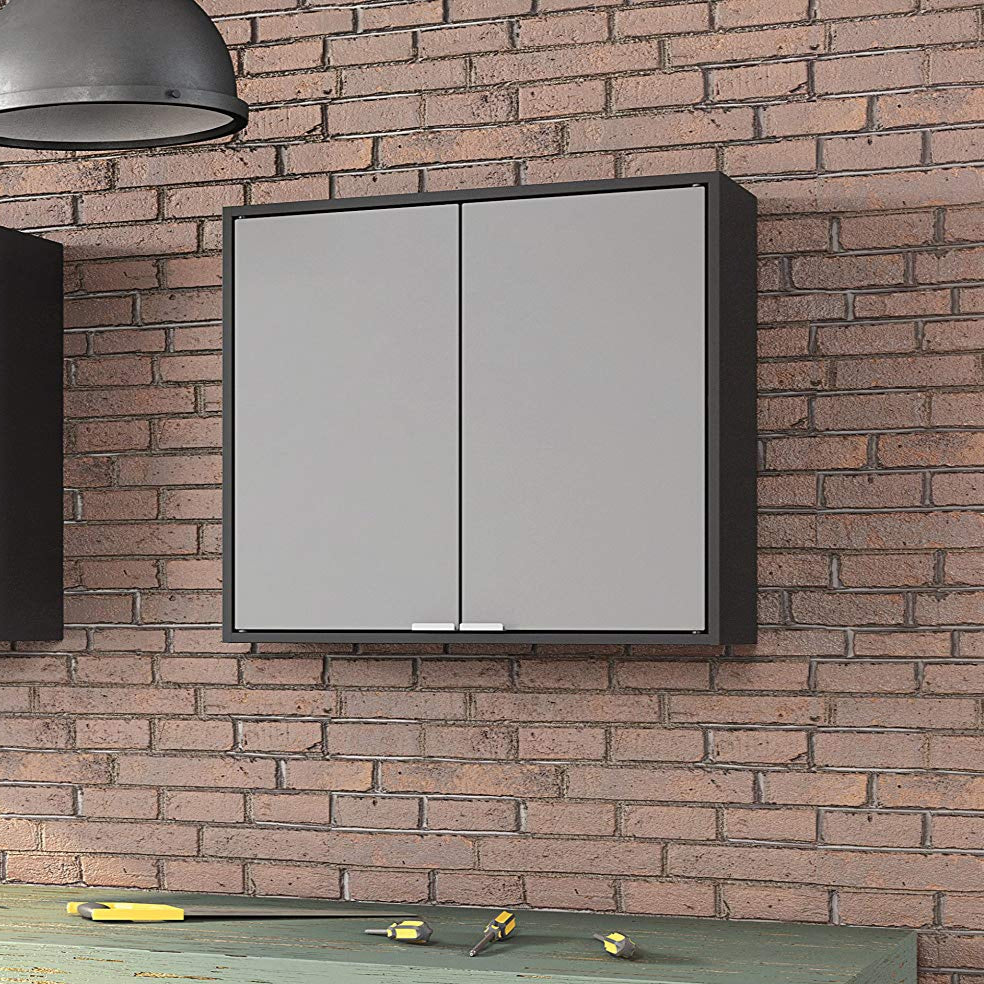 itbe Easy Fit Ready-to-Assemble Multipurpose Two Doors Wall Steel Cabinet Space Organizer