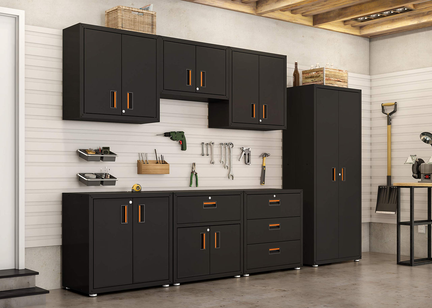 itbe for Home Ready-to-Assemble Wall Steel Cabinet with Two Doors